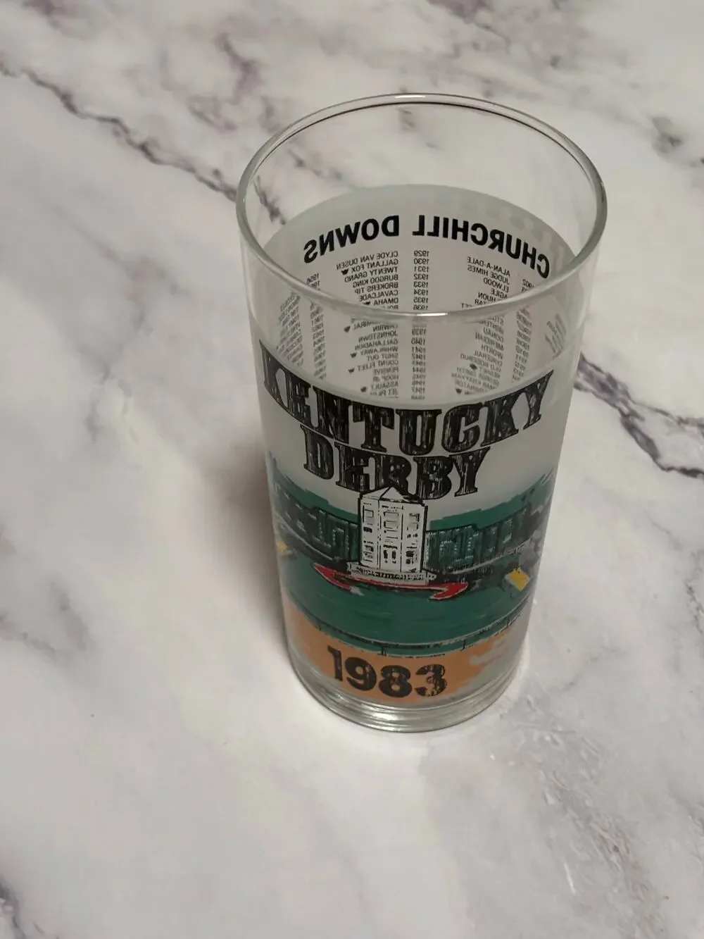 1983 Kentucky Derby Official 109 Churchill Downs Vintage Julep Glass Louisville